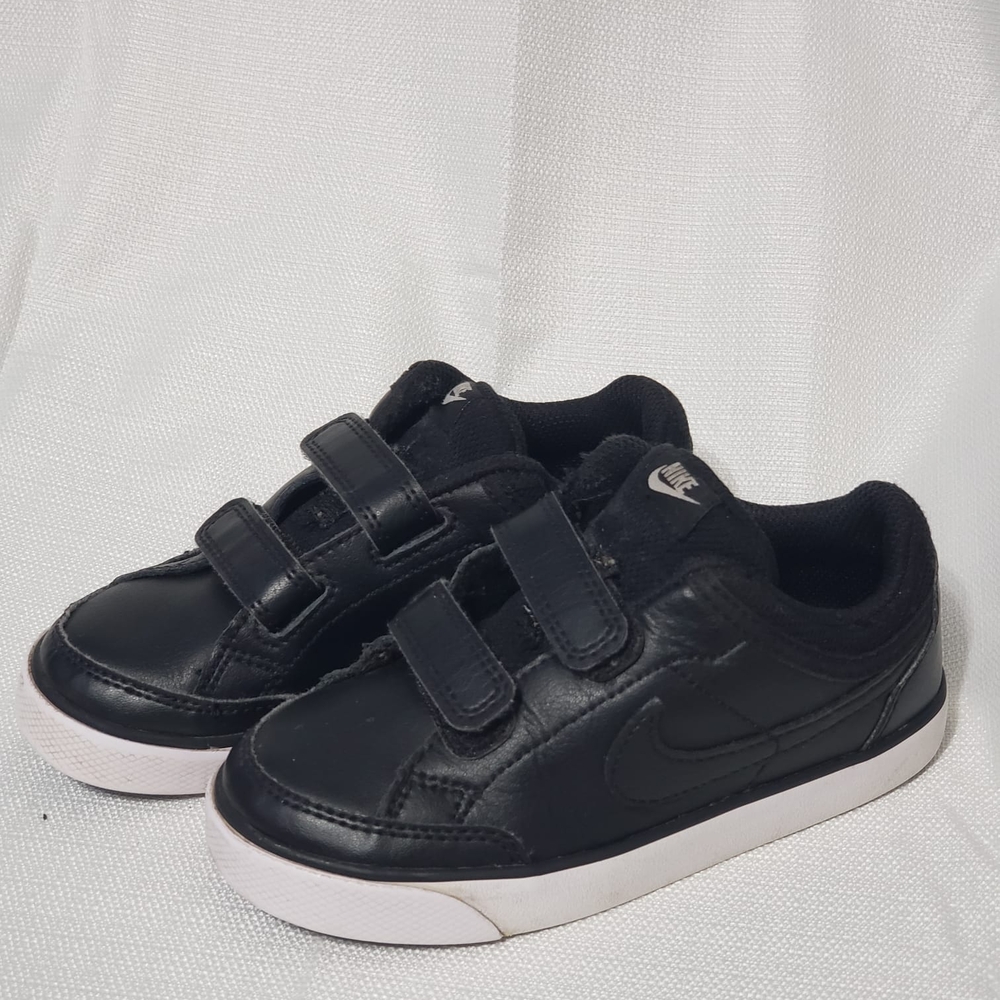 Nike Capri 3 LTR Black/White Toddler Boys Sneakers Versatile LowTop Design S 10C